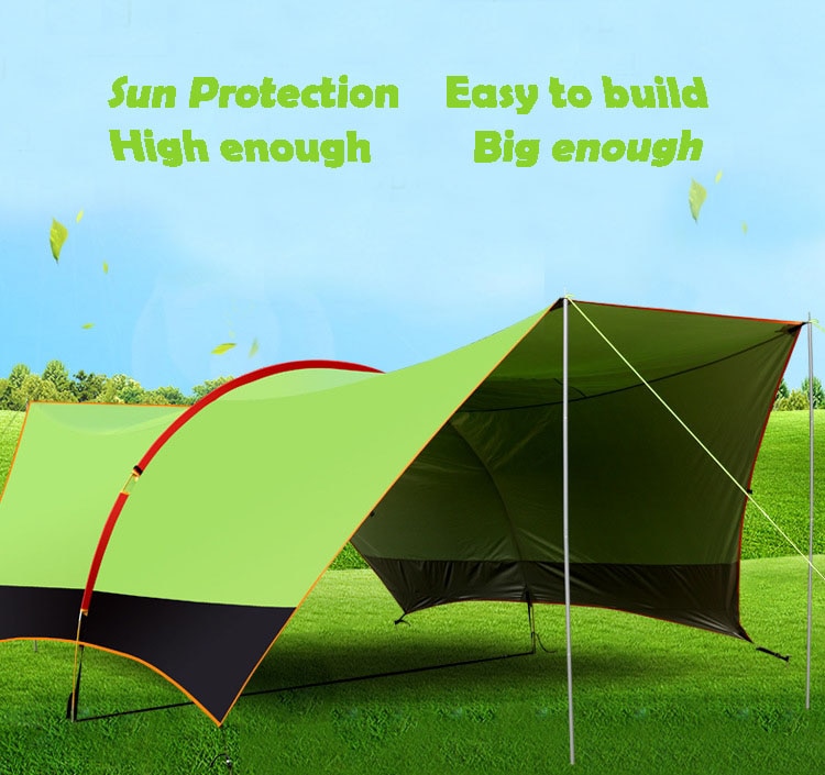 Mái che cắm trại siêu lớn Ultralarge Anti-Uv Summer Outdoor Super Large Camping Green|Brown