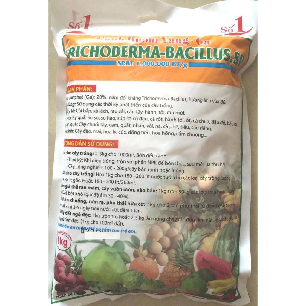 Nấm ủ Trichoderma 1kg chuyên ủ phân chuồng, phân hữu cơ, hạn chế nấm đất