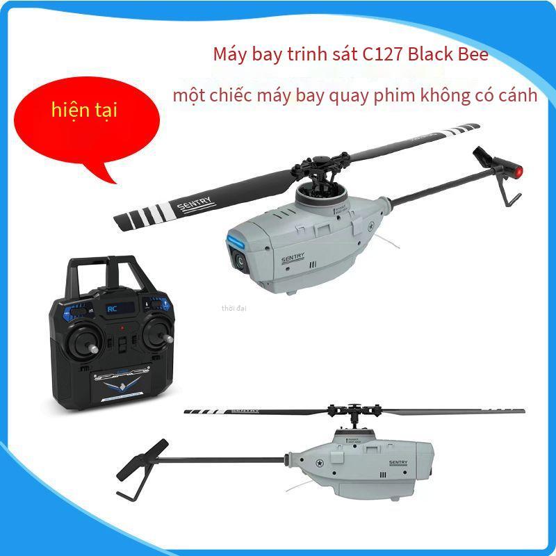 Giao hàng nhanh sản phẩm mới C127 Black Bee UAV máy bay trực thăng trinh sát flybarless cánh đơn chụp ảnh trên không định vị luồng quang học máy bay chụp ảnh trên không