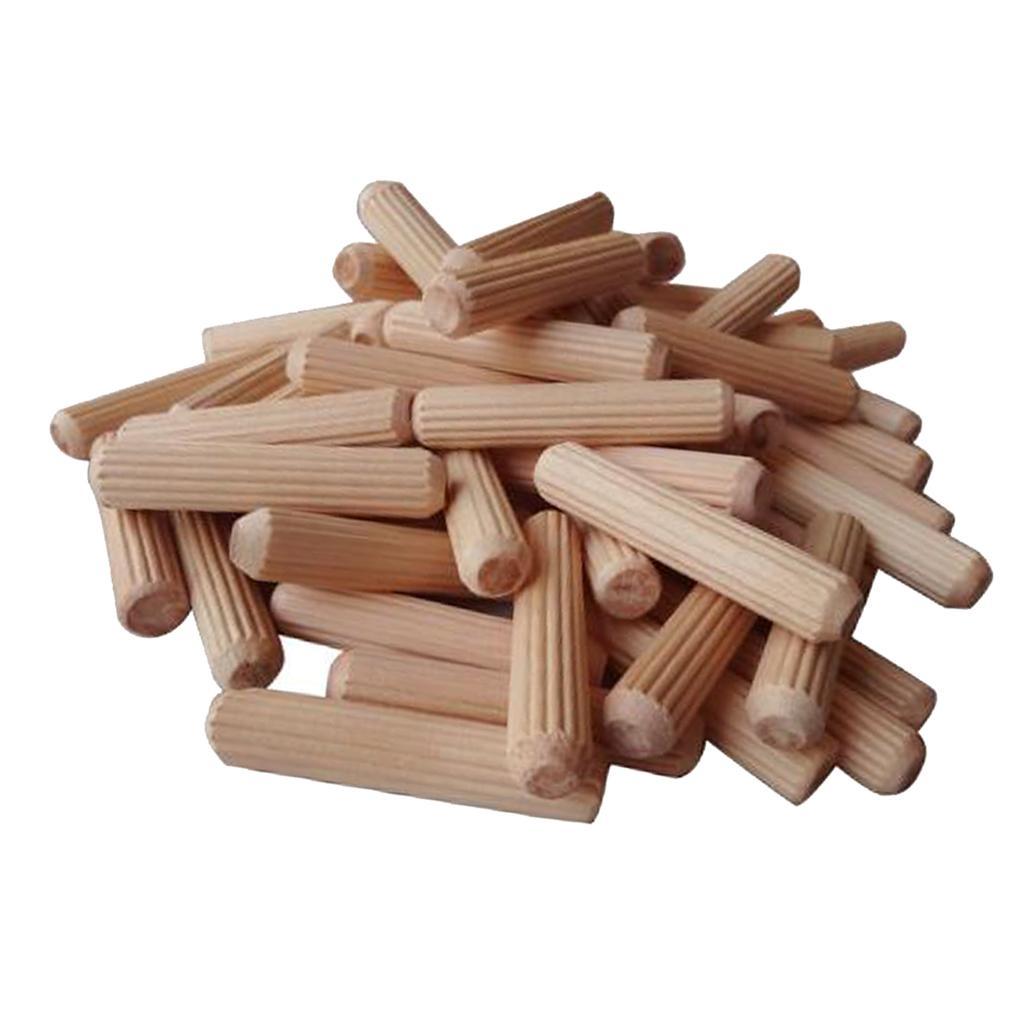 200Pcs Wooden Dowel Rods Craft Dowels for DIY Woodworking Projects