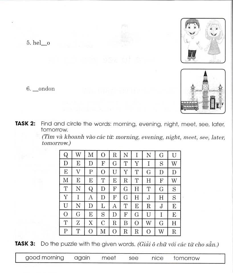 Vở Ôn Tập Hè Tiếng Anh 4