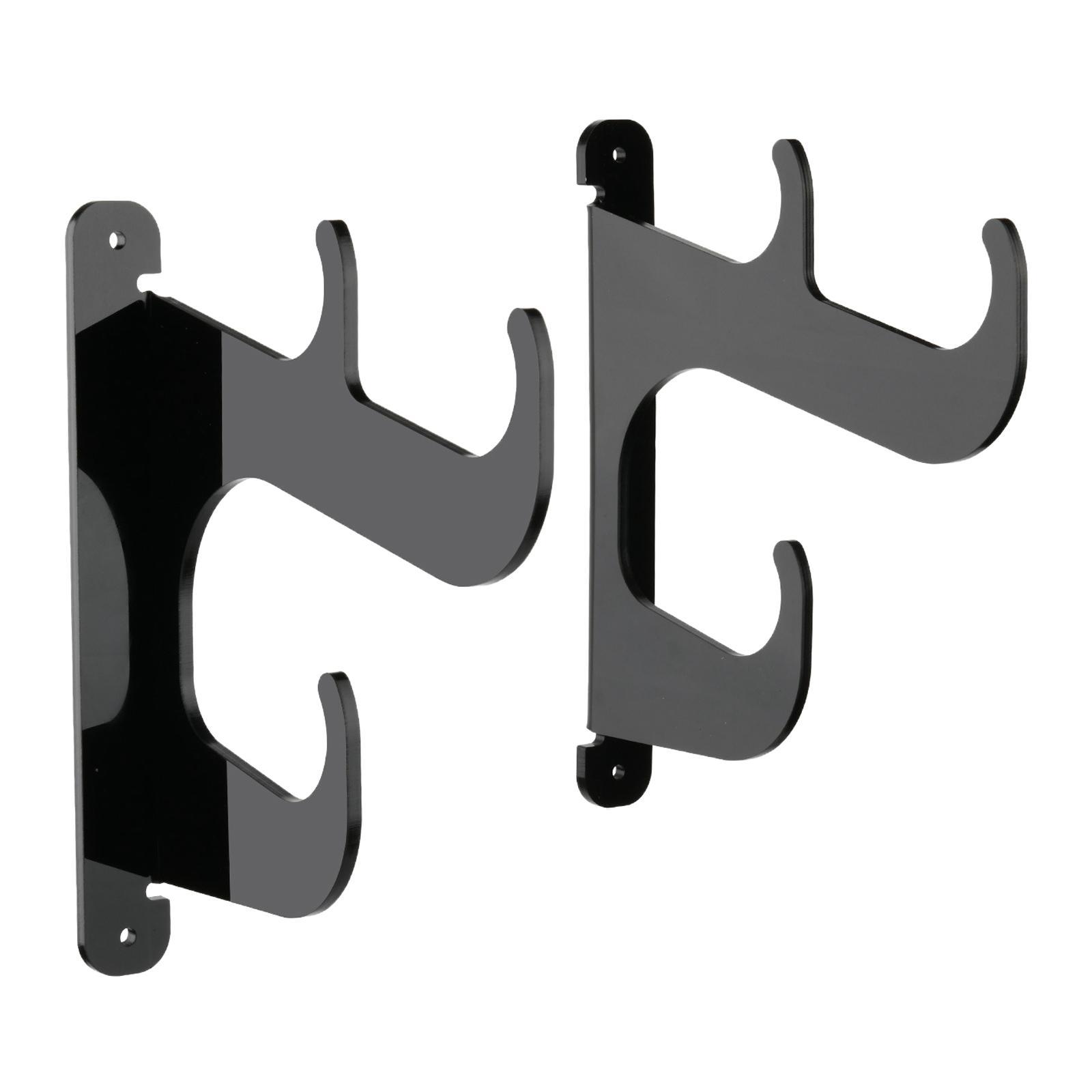 Horizontal Fishing Rod Wall Mounted Storage Rack black