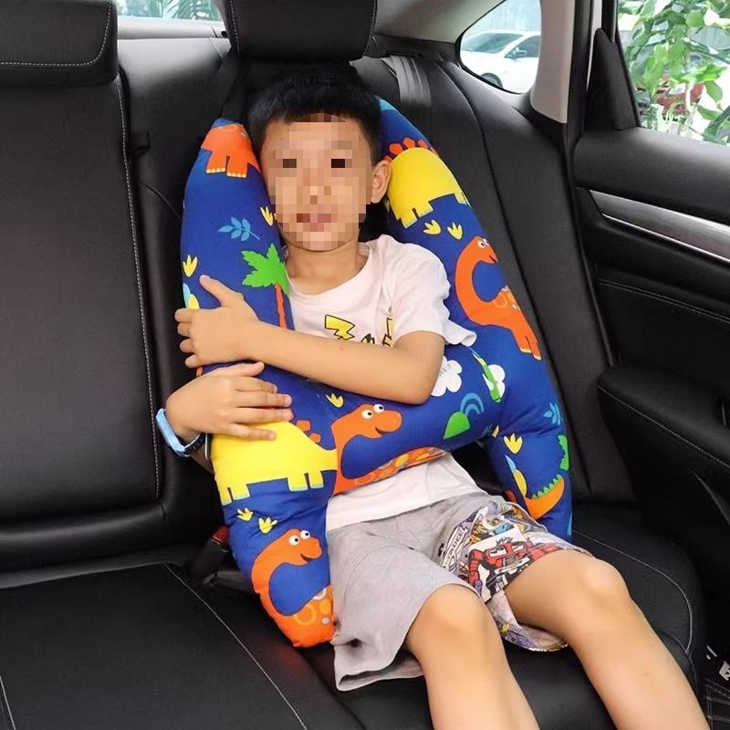 Gối Tựa Đầu Ô Tô Cho Bé Hoạt Hình Có Đai An Toàn – Gối Ngủ Trên Xe Chống Mỏi Cổ Cho Trẻ Em