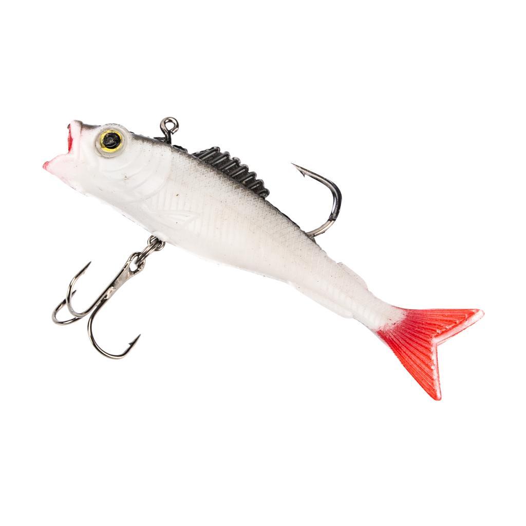 3pcs 9cm PVC Sinking Swimbaits Soft Lead Fishing Lures for Trout Bass Salmon Sea Fishing Tackle