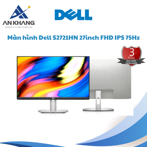 Màn hình Dell S2721HN 27inch FHD IPS 75Hz - Hàng Chính Hãng - 36 Tháng Bảo Hành