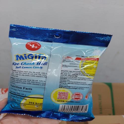 Kẹo cứng Migita chanh muối túi 140 gam Bibica