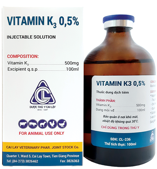 Thuốc dung dịch tiêm VITAMIN K3 0.5%