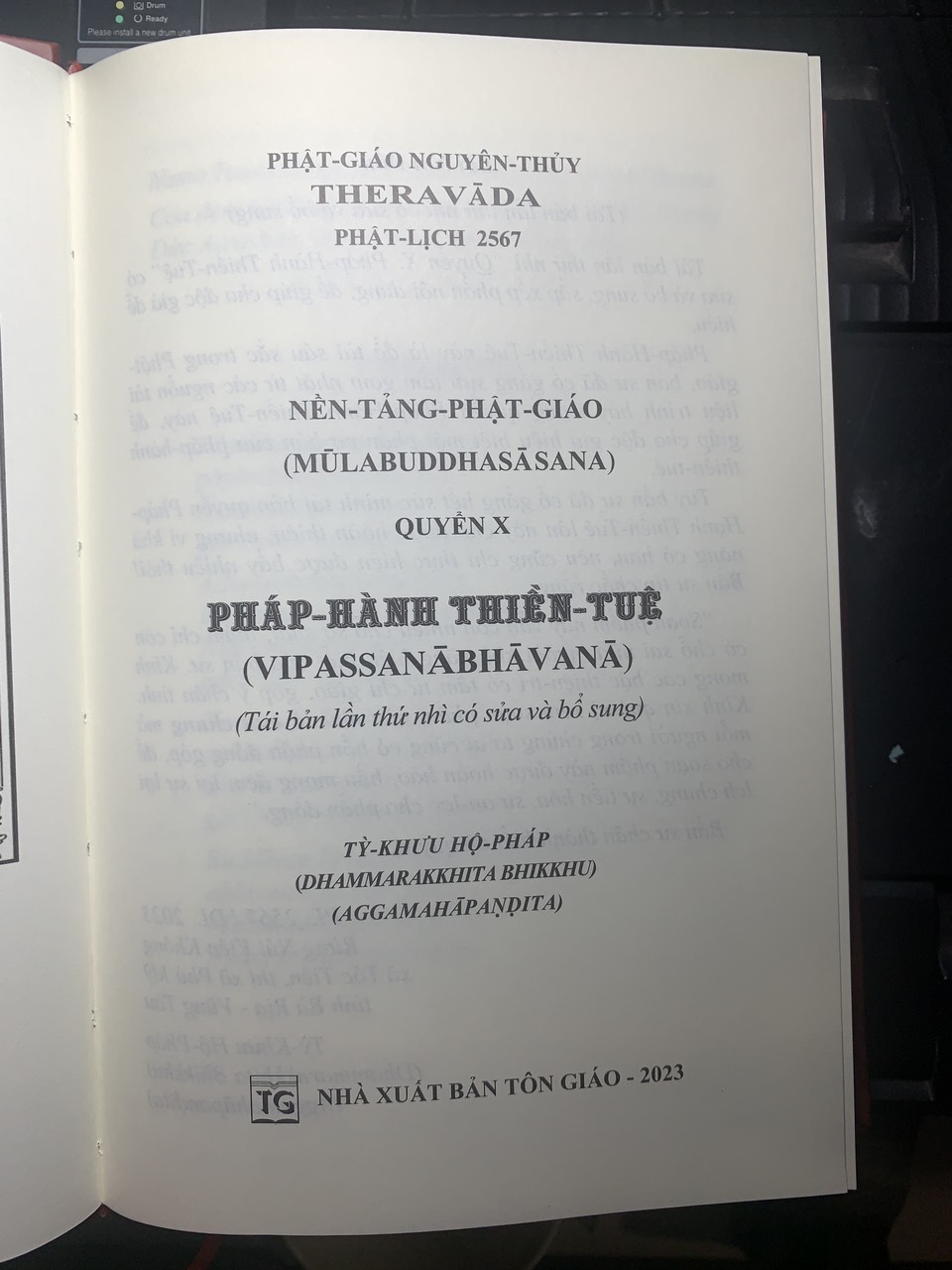 Pháp - Hành Thiền - Tuệ  (Nền tảng Phật giáo quyển X)