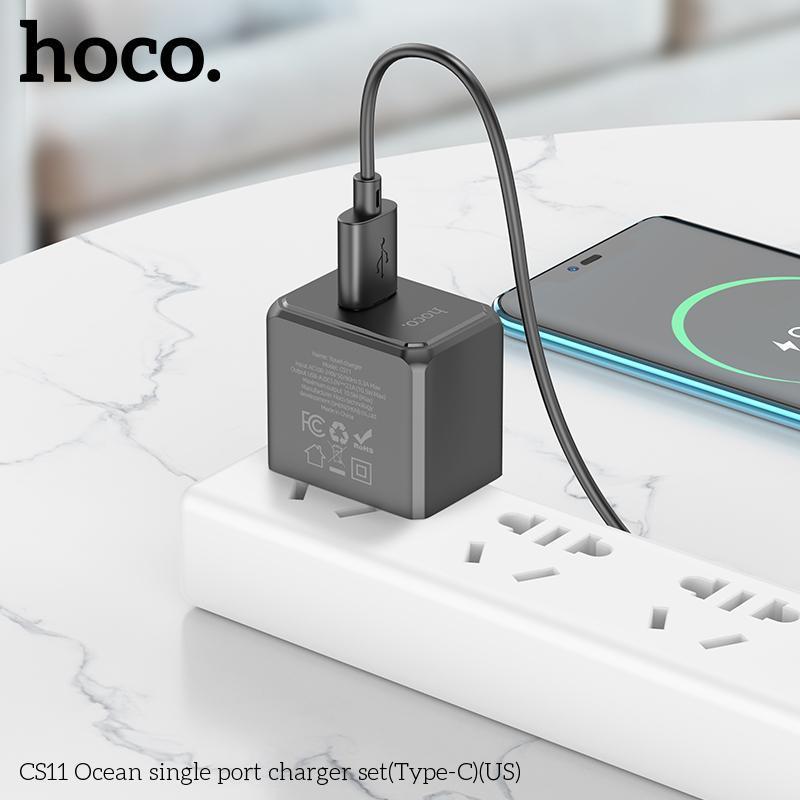 Bộ sạc Type C, Micro USB 2.1A Hoco CS11, củ cáp sạc USB cho điện thoại hàng chính hãng Hoco Mall Kem Phụ Kiện - Chỉ củ sạc