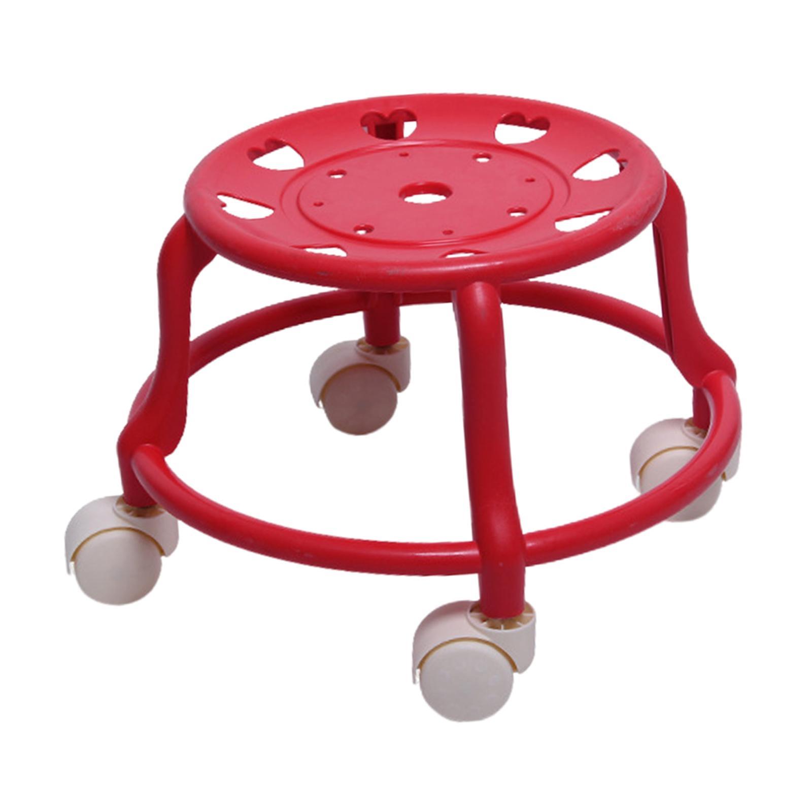 Low Roller Stool Comfortable Small with Universal Wheels for Kids and Adults