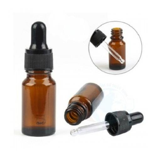 Combo 10 chai thủy tinh 10ml đựng tinh dầu nút bóp