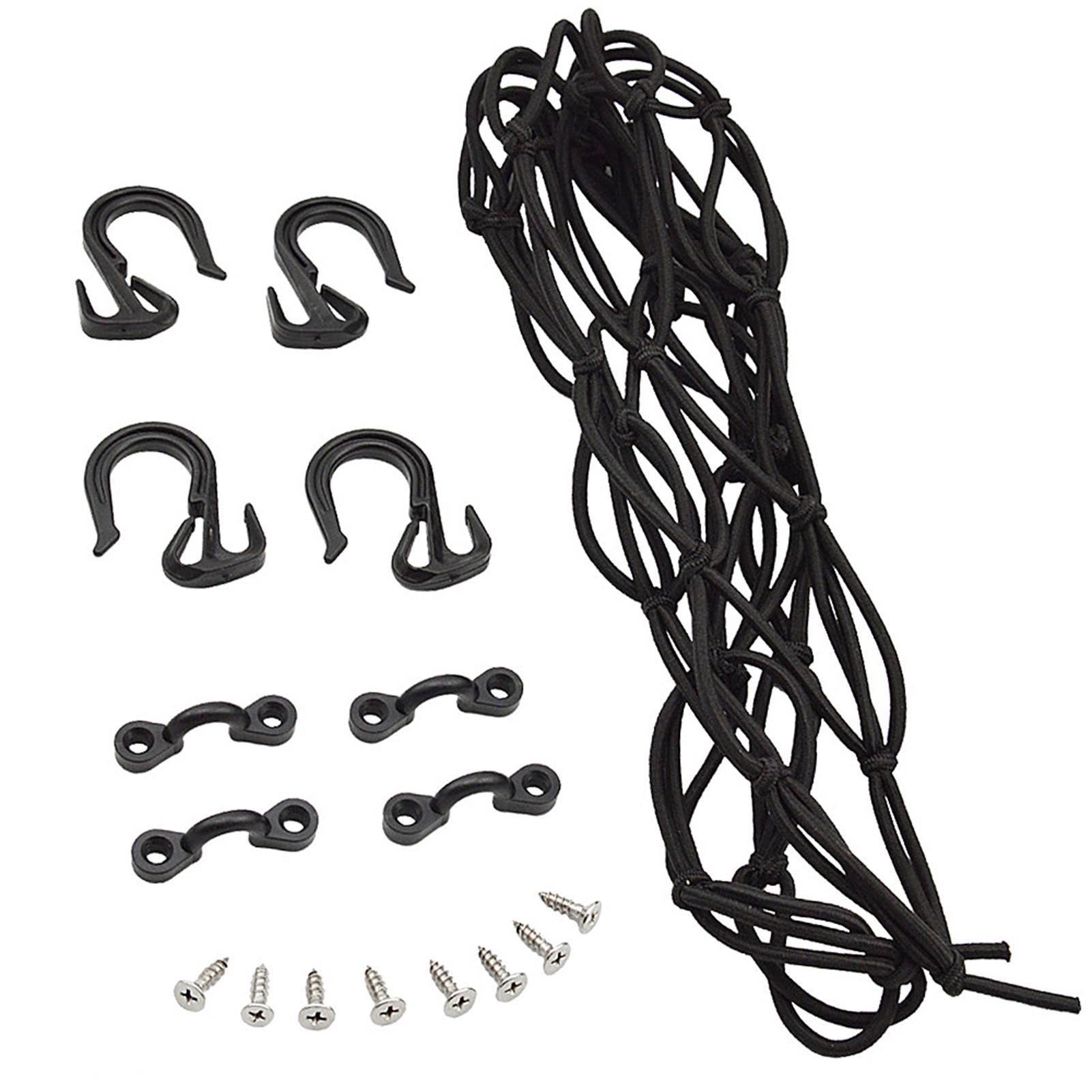 Lưới chở hàng trên boong thuyền kayak với móc treo bảng mắt Bảng mắt lưới dành cho ca nô Đi thuyền hàng hải Phụ kiện thuyền kayak