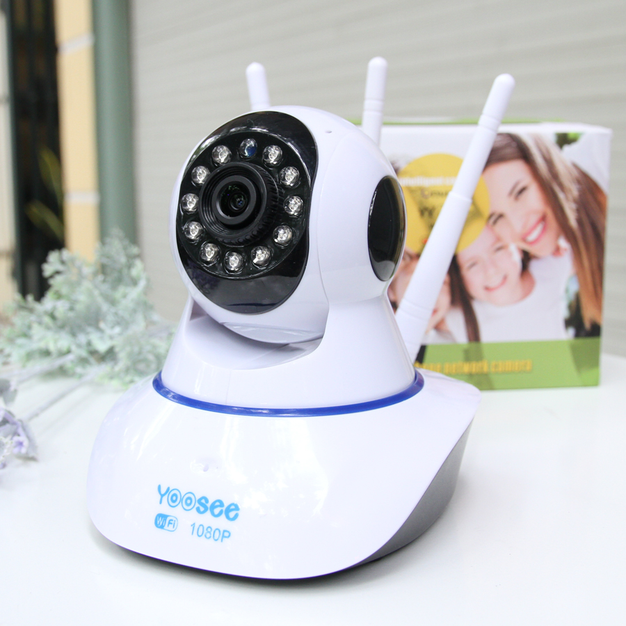 ( kèm thẻ nhớ 32G) Camera wifi trong nhà Yoosee Z02T 2.0 Full HD, 3 râu, xoay 360 độ , tương tác 2 chiều, hỗ trợ thẻ nhớ lên đến 128G, cảnh báo chuyển động – Hàng nhập khẩu