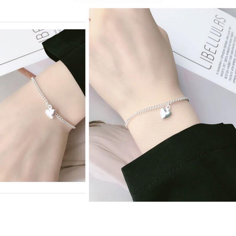 Lắc tay nữ bạc cao cấp tim xinh đẹp dành cho nữ