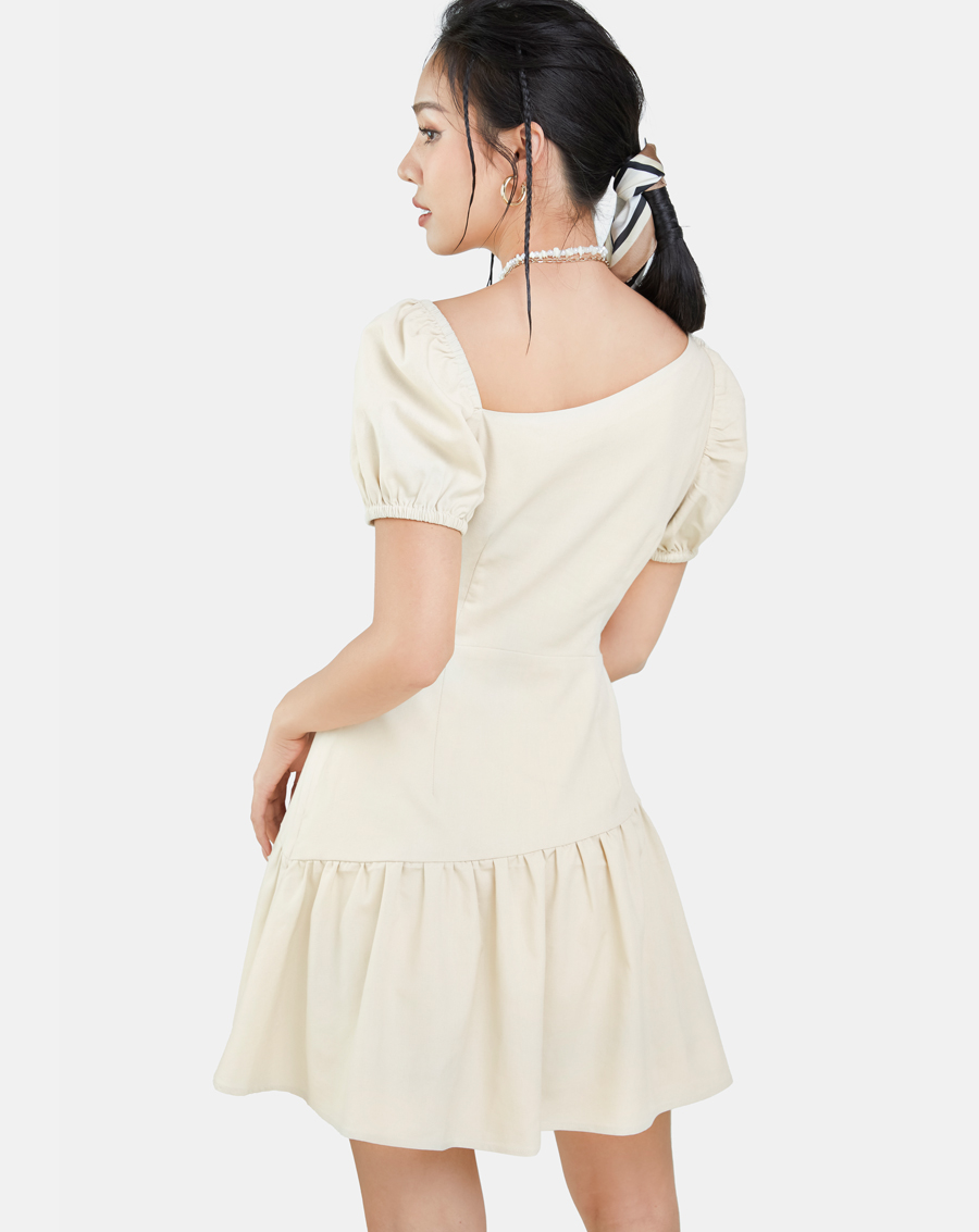Đầm Mini Nữ Thời Trang JUNO Tay Vai Lệch JNDLU021