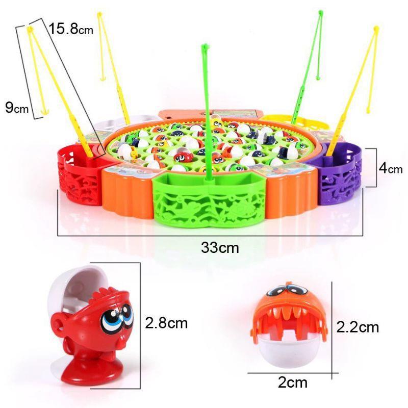 Đồ Chơi Câu Cá Chạy Pin 45 Con Cá Và 5 Cần Câu- Trò Chơi Giải Trí Gia Đình