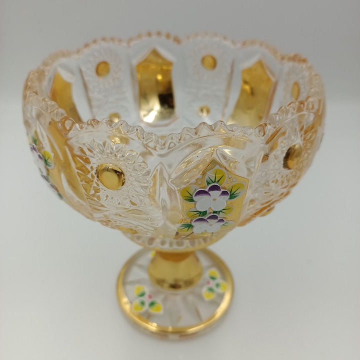 Chân Bồng Pha Lê Mạ Vàng Phong Cách Royal Sang Trọng