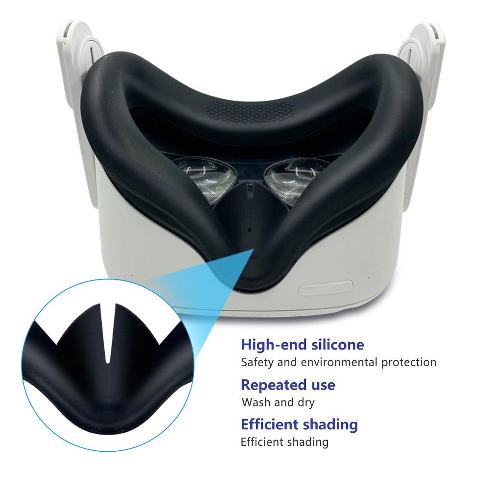 7 Pcs Vr Headset Accessories Protective Case Kit Anti-slip Anti-fall Handle Mask Host Cover Compatible For Oculus Quest2