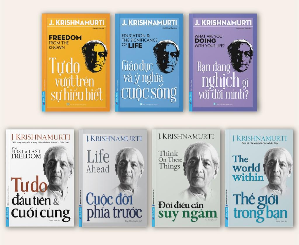 Combo 7 Cuốn Tác Giả Krishnamurti  - Bản Quyền