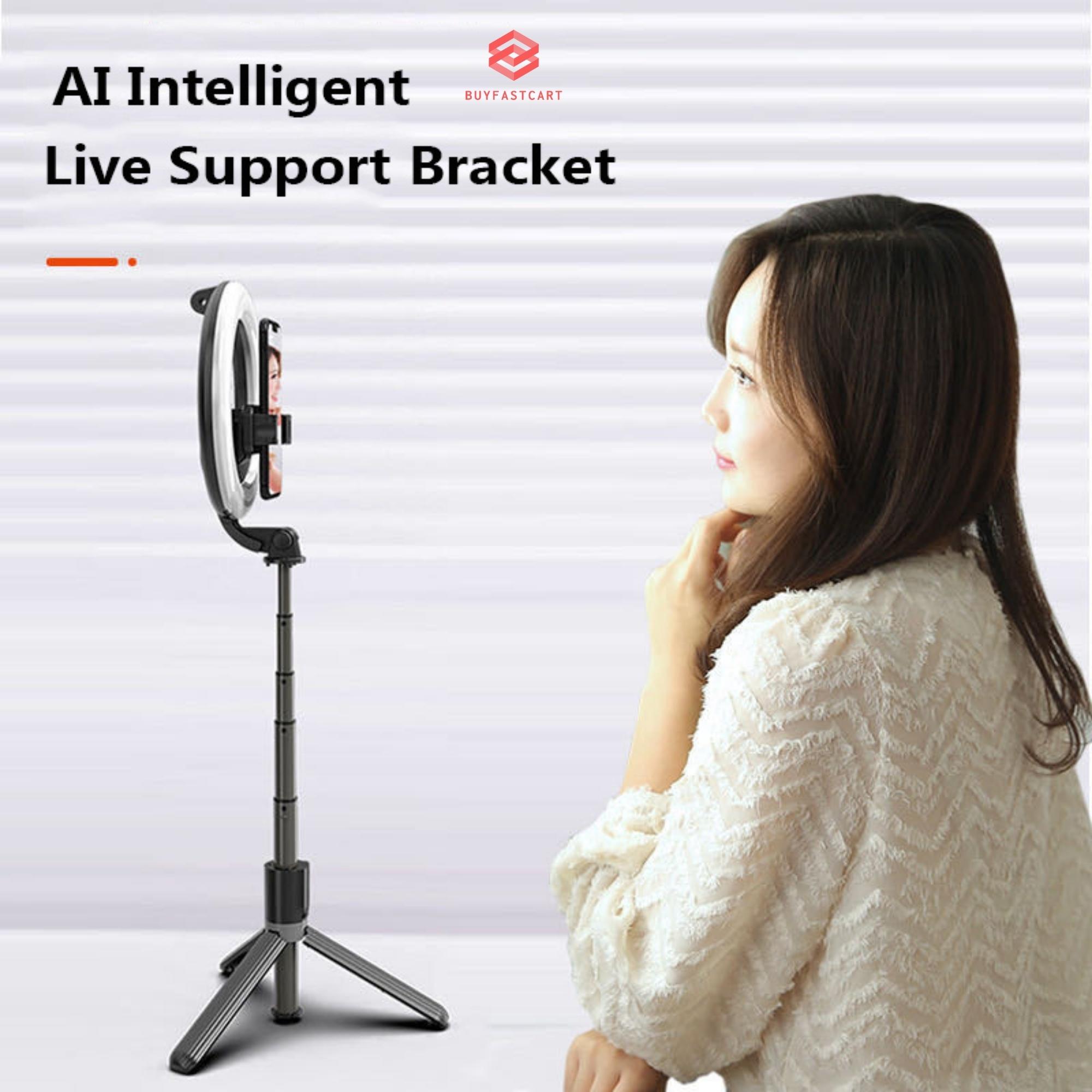 Gậy tự sướng chống rung Buyfastcart L07 kiểu gimbal tripod dùng cho điện thoại, selfie chụp ảnh bằng remote Bluetooth 4.0 không dây có đèn LED 16cm siêu sáng - Hàng chính hãng