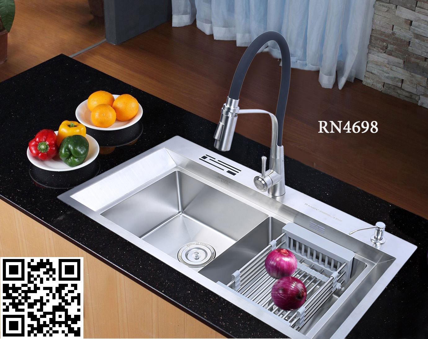 Bộ chậu rửa bát Hàn Quốc RANOX RN4698