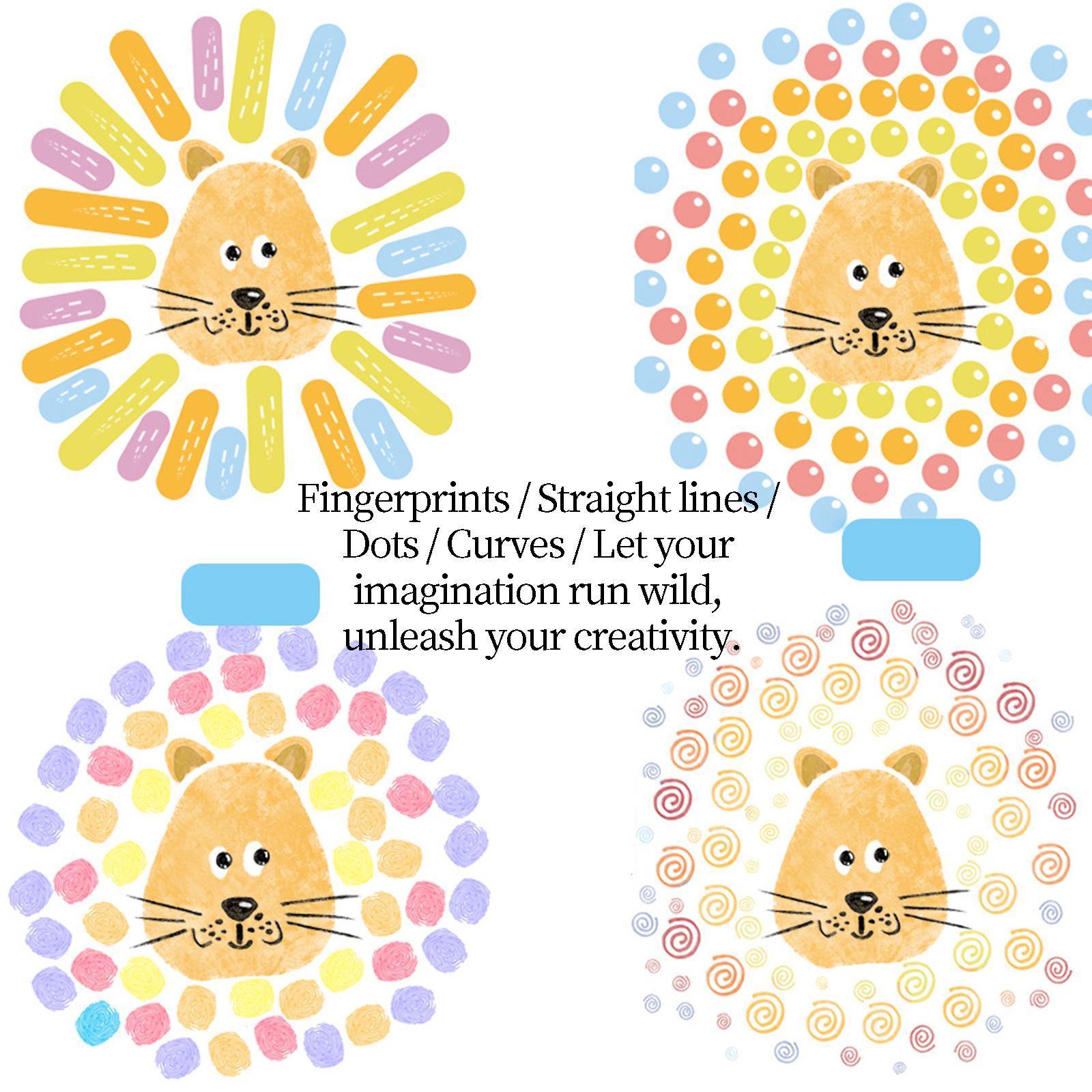 30Pcs Dot Coloring Papers for Age 3+ Kids Kindergarten Activities Boys Girls