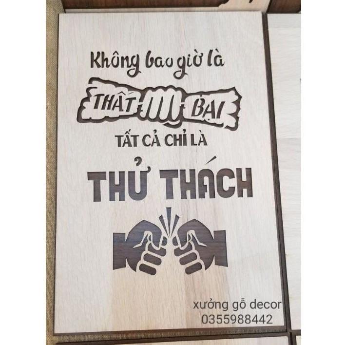 Tranh Treo Tường Bằng Gỗ Trang Trí Phòng Tạo Động Lực Làm Việc