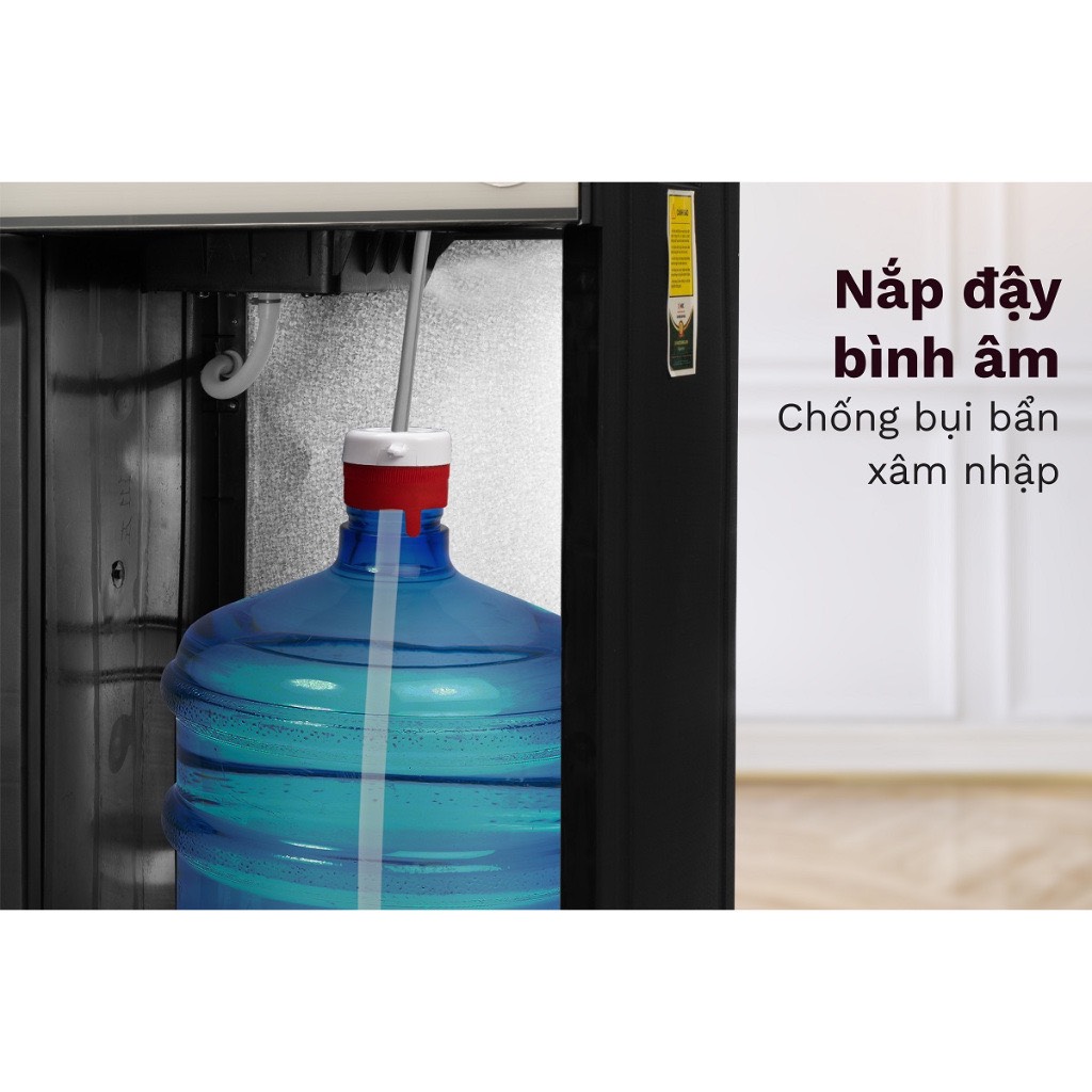 Cây nước nóng lạnh bàn trà cafe Fujihome nhập khẩu cài đặt nhiệt độ sôi, máy nước nóng lạnh bình âm điều khiển từ xa - hàng chính hãng