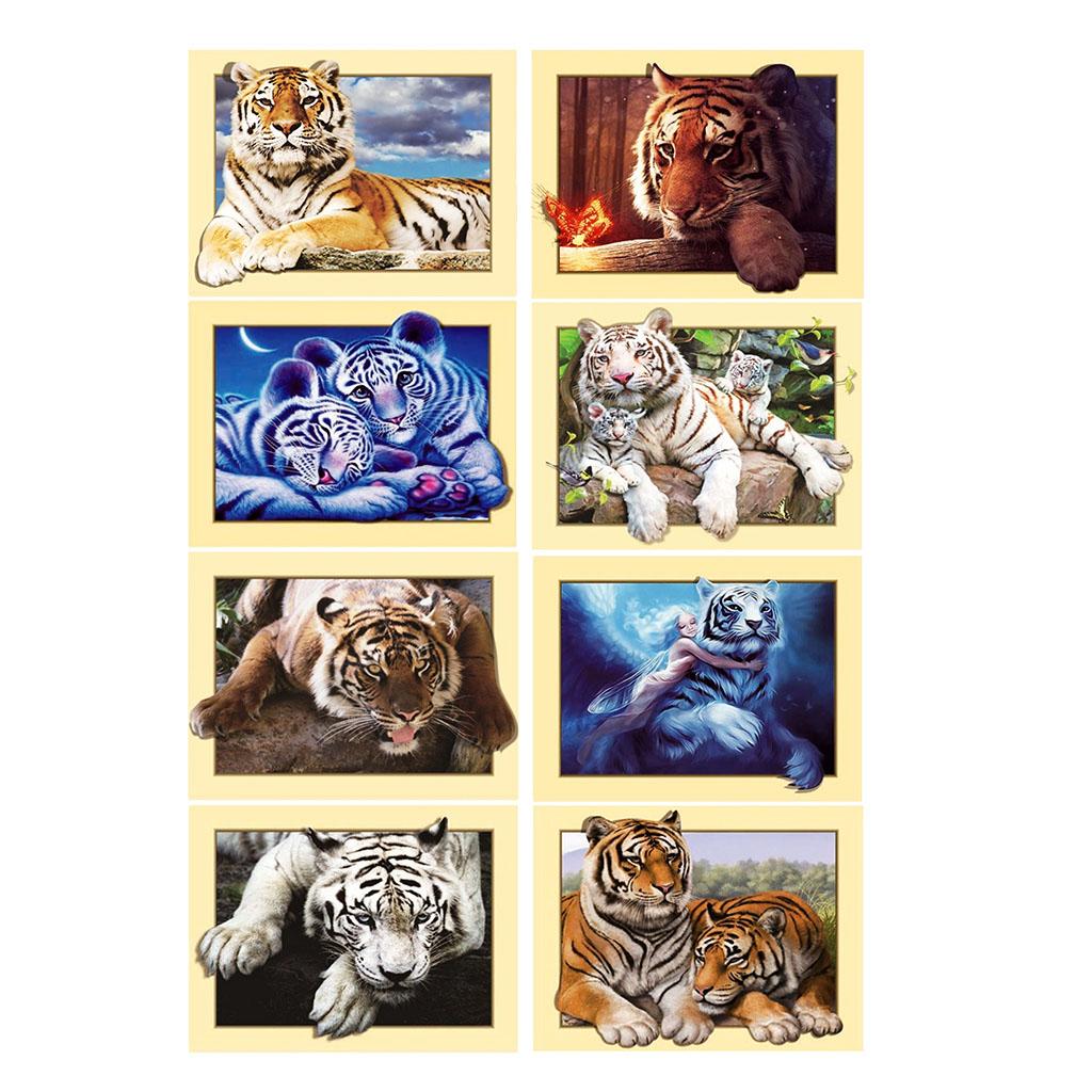 DIY 5D Diamond Painting Embroidery Cross Stitch Animals Tiger Rhinestone Pictures