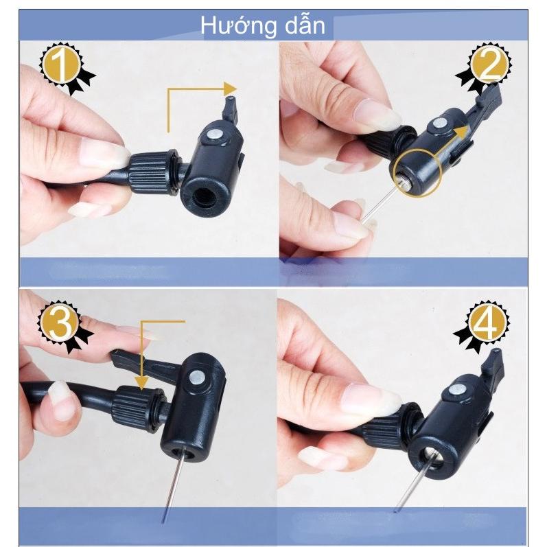 Bơm đạp chân đa năng 2 Pitton cho ô tô xe máy