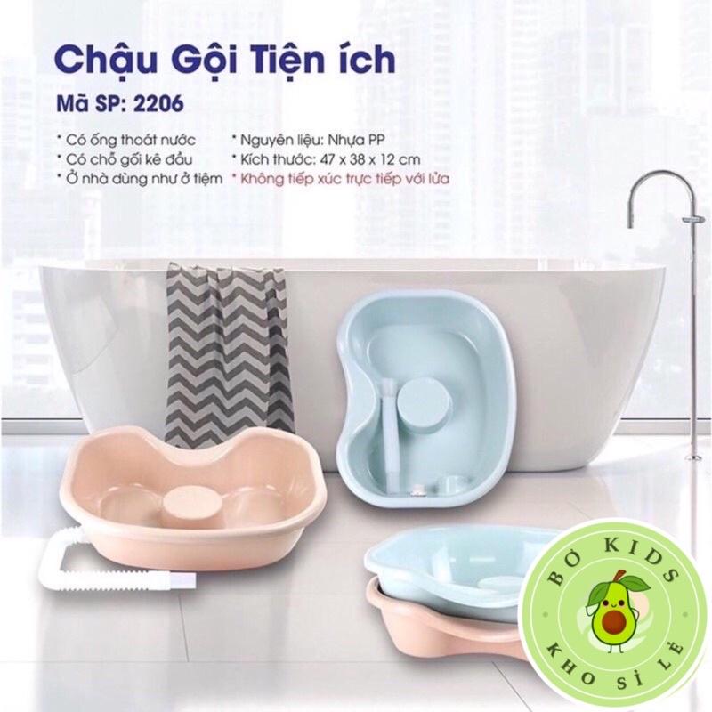 Chậu gội đầu tại giường cho người già, bà bầu, trẻ nhỏ Nhựa Việt Nhật (NO: 2206 ) -Thau gội đầu tiện ích