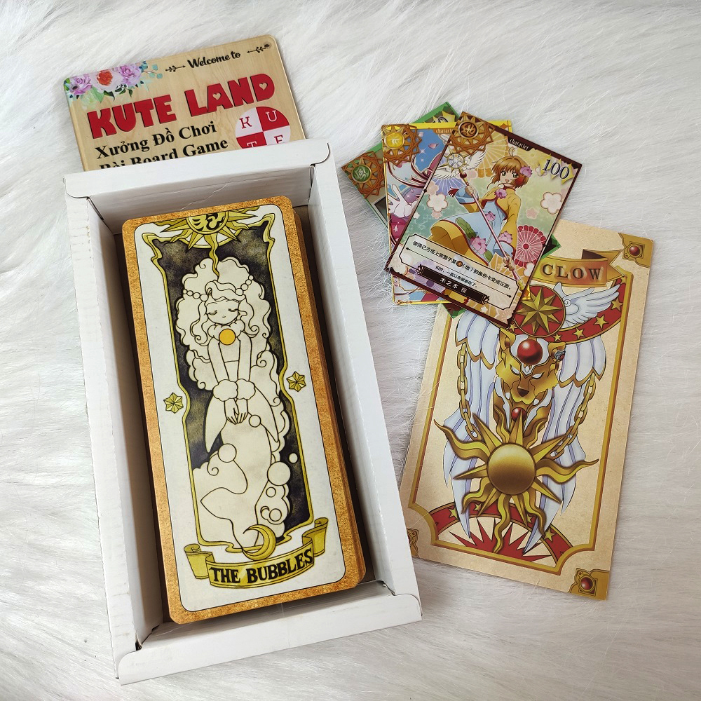[Size Gốc] Bài Tarot Clow Sakura CardRaptor Phiên Bản Màu Nâu 56 Lá Bài Đá Thanh Tẩy