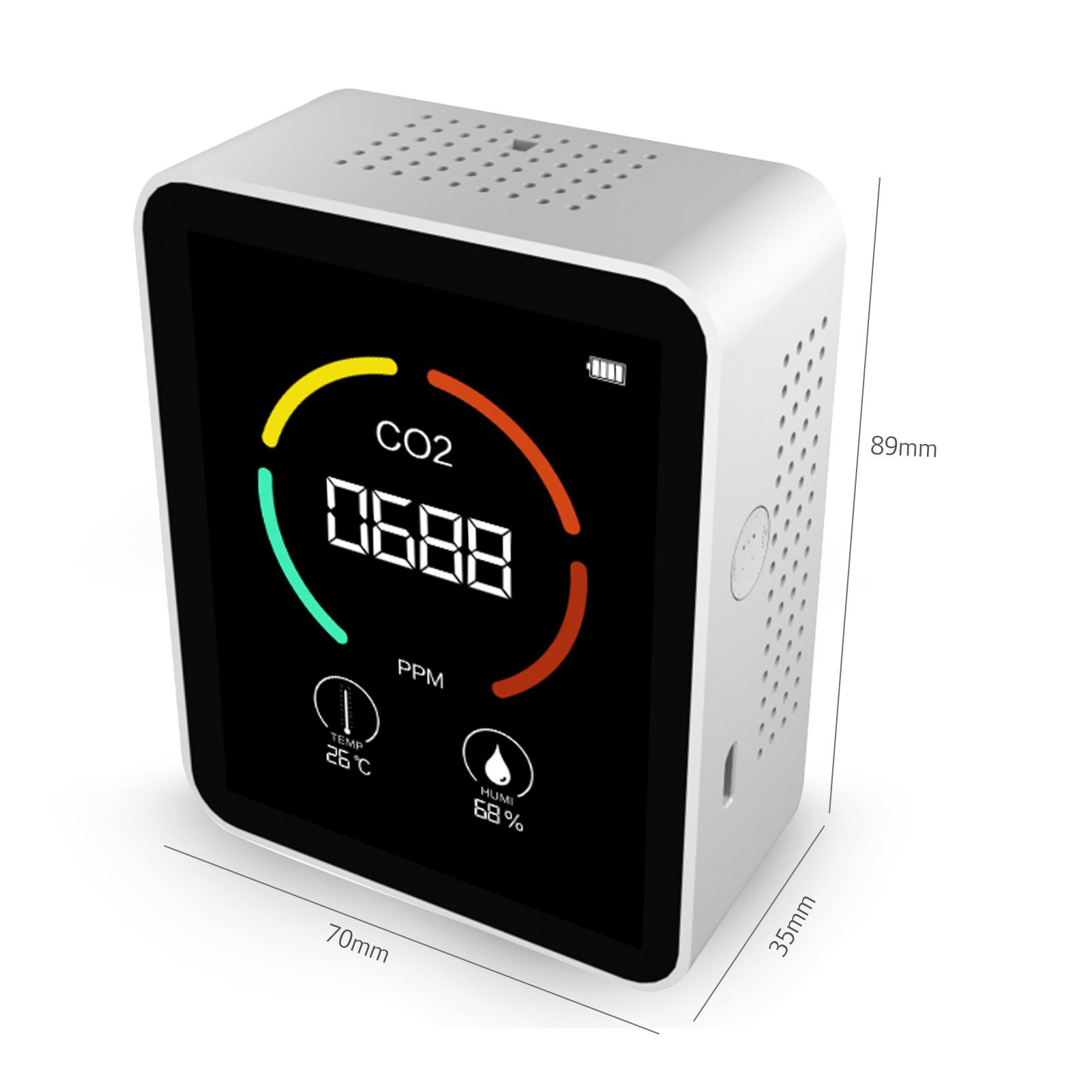 3 in 1 Carbon Dioxide Detector Air Quality Monitor 2pcs Temperature Humidity Air Analyzer for CO2 Digital CO2 Meter