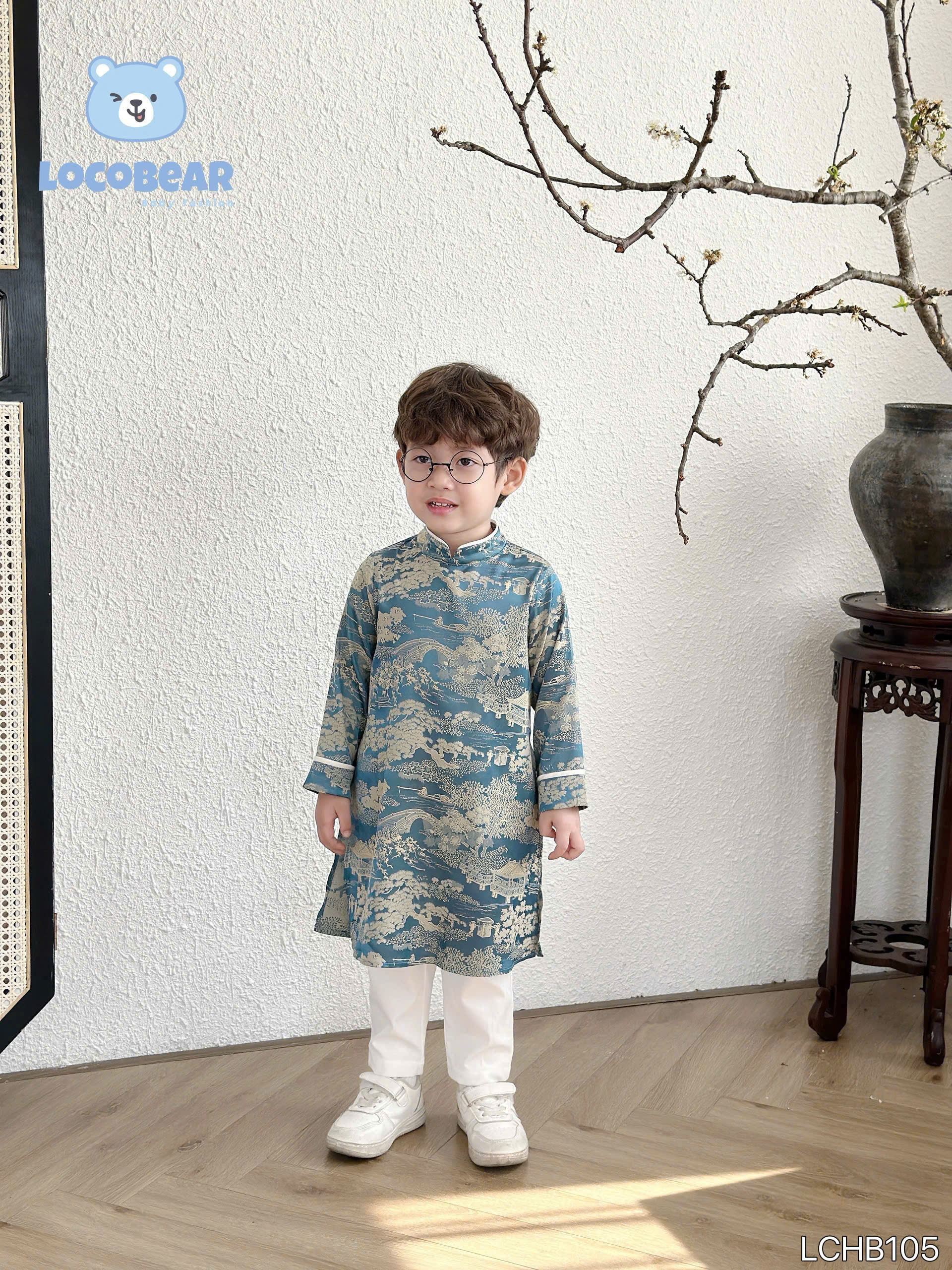 Áo dài tết cho bé trai mẫu Cát tường diện lễ tết năm mới từ 12-40kg hàng thiết kế cao cấp