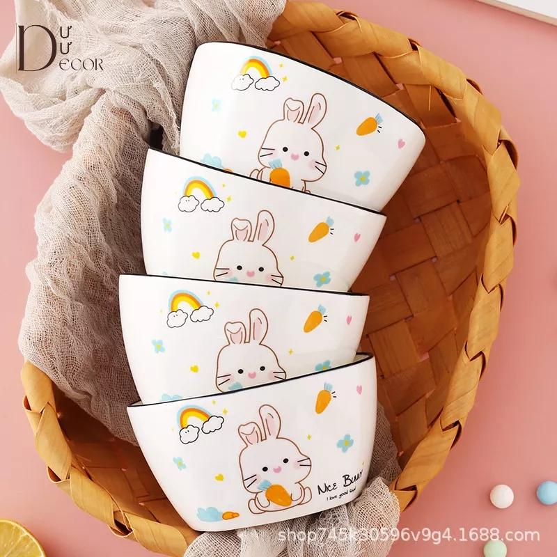 Chén sứ Thỏ ôm cà rốt