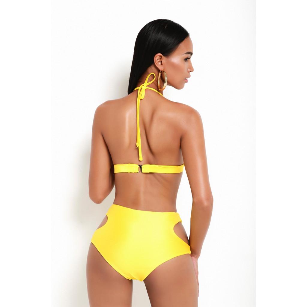 Tequila Sunrise Two Pieces Bikini - Bikini hai mảnh BW05 vàng bóng