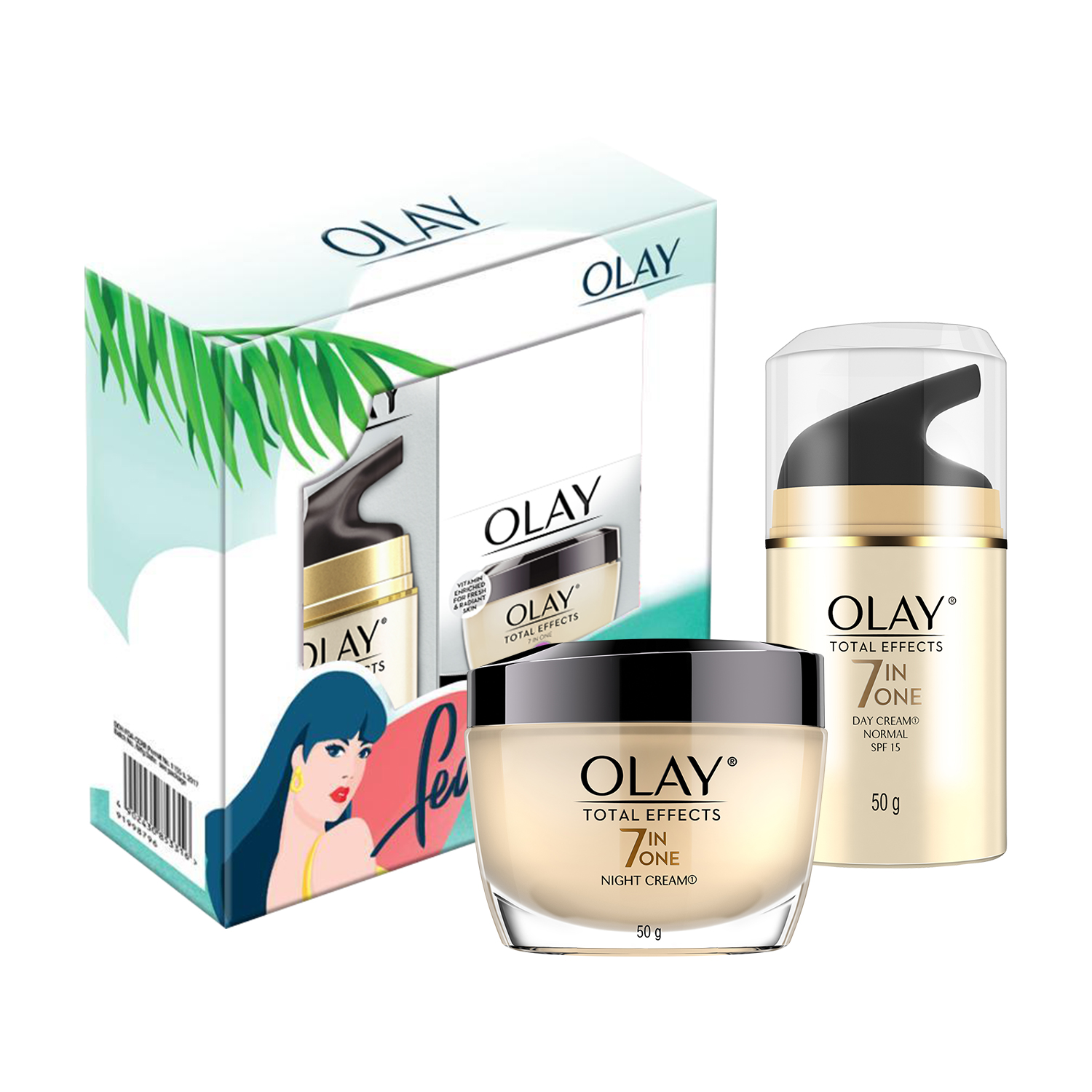 Combo Kem Dưỡng Olay Total Effects Ngăn Ngừa Và Bảo Vệ Da Khỏi 7 Dấu Hiệu Lão Hóa [Tặng Túi Xách Tote Cá Tính Trị Giá 100k]