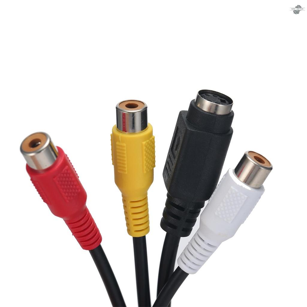 VGA to S-VIDEO 3 RCA TV AV Converter Cable Adapter 3 RCA Female Converter Cable VGA to Video TV Out S-Video AV Adapter