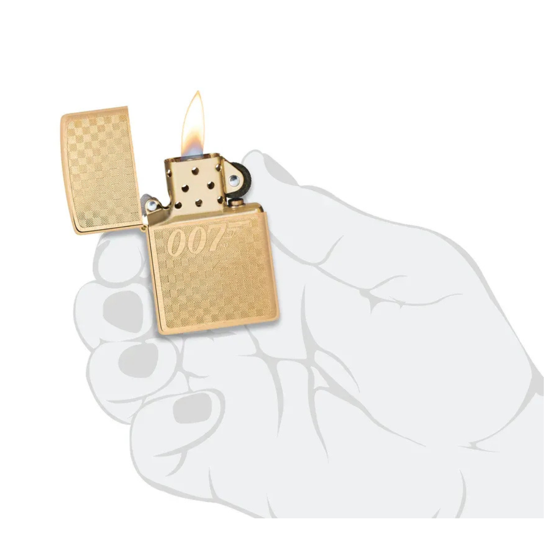 Bật Lửa Zippo Chính Hãng James Bond 007 Textured Design - Zippo Mỹ Khắc Logo Điệp Viên Cao Cấp