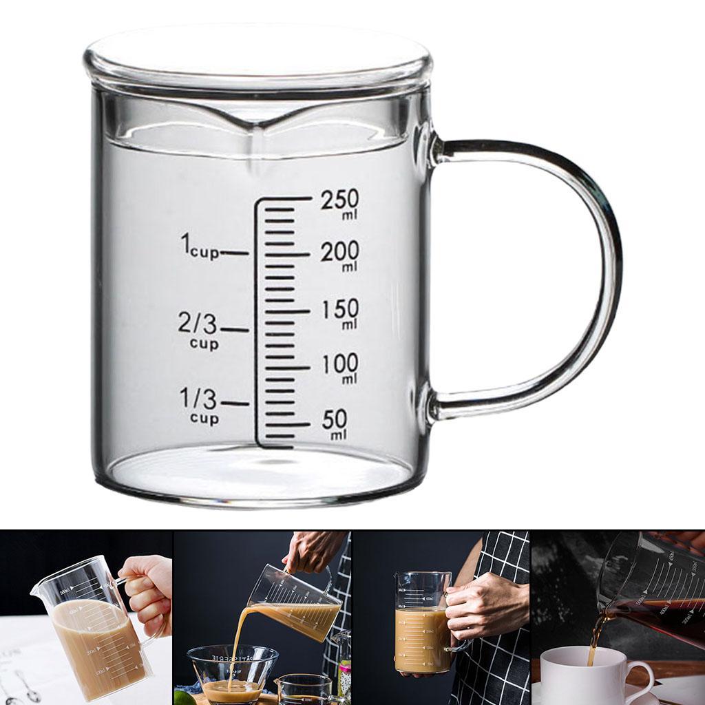 Glass Measuring Cup with Lid with Handle Multi-Function for Kitchen