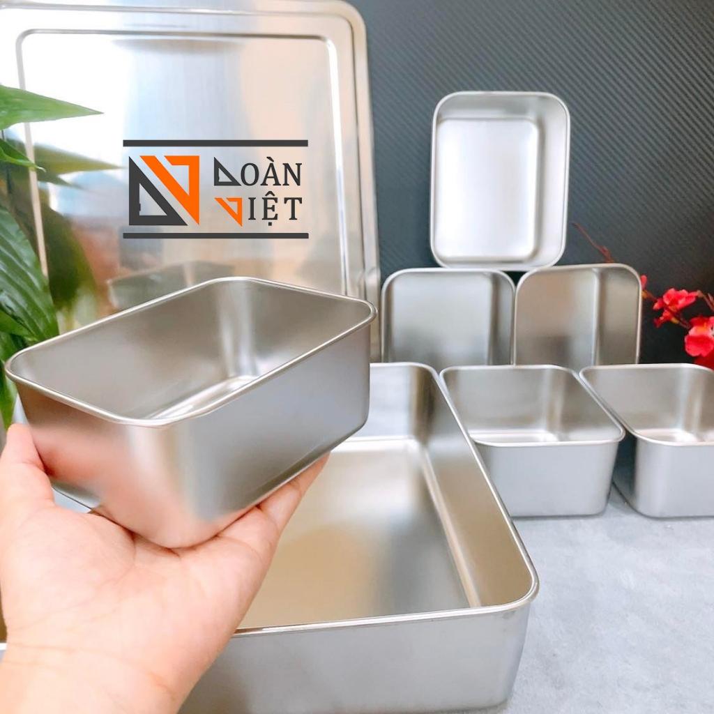 KHAY INOX ĐỰNG TOPPING, THẠCH, TRÁI CÂY, RAU DƯA CHẢ, 6 ngăn có nắp tiện dụng. Inox dày C.Lượng không gỉ. Dụng cụ pha ch