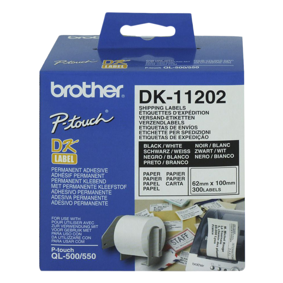 Giấy In Nhãn Bế Brother DK-11202 300 Nhãn - Hàng Chính Hãng