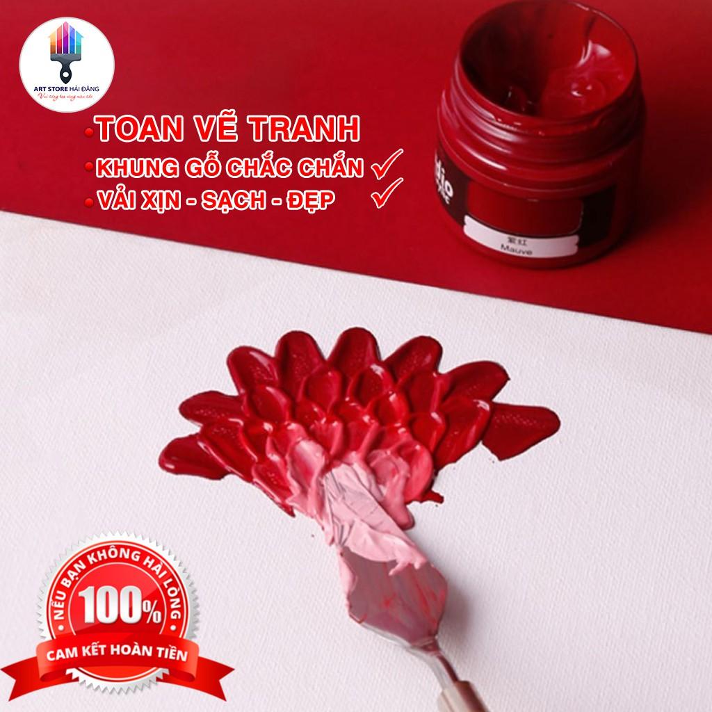 Toan vẽ tranh sơn dầu 20x30cm 3D &lt;3 vải sạch &lt;3 khung gỗ chắc chắn &lt;3 toan vẽ dành cho bé trở thành nghệ sĩ tài ba