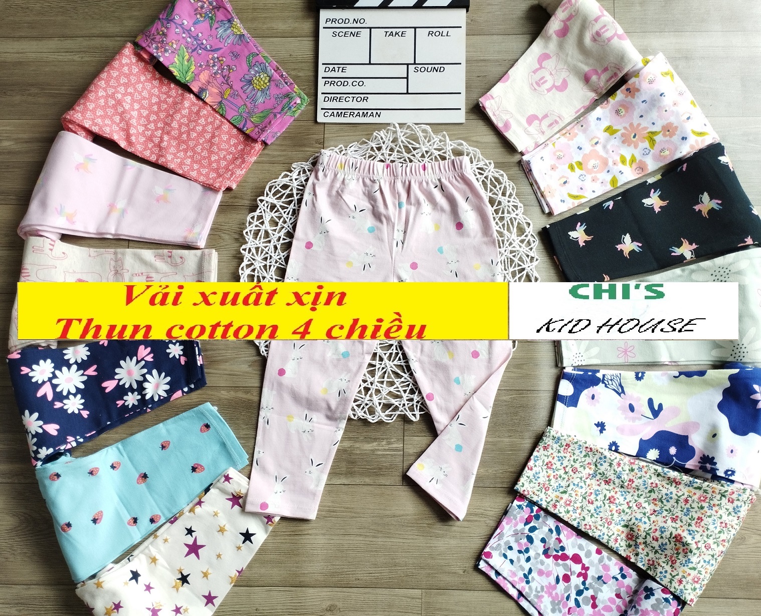 (XUẤT DƯ SIÊU RẺ) SET 5 LEGGING DÀI/ QUẦN DÀI THUN COTTON 4 CHIỀU XUẤT DƯ CHO BÉ GÁI 9-41KG