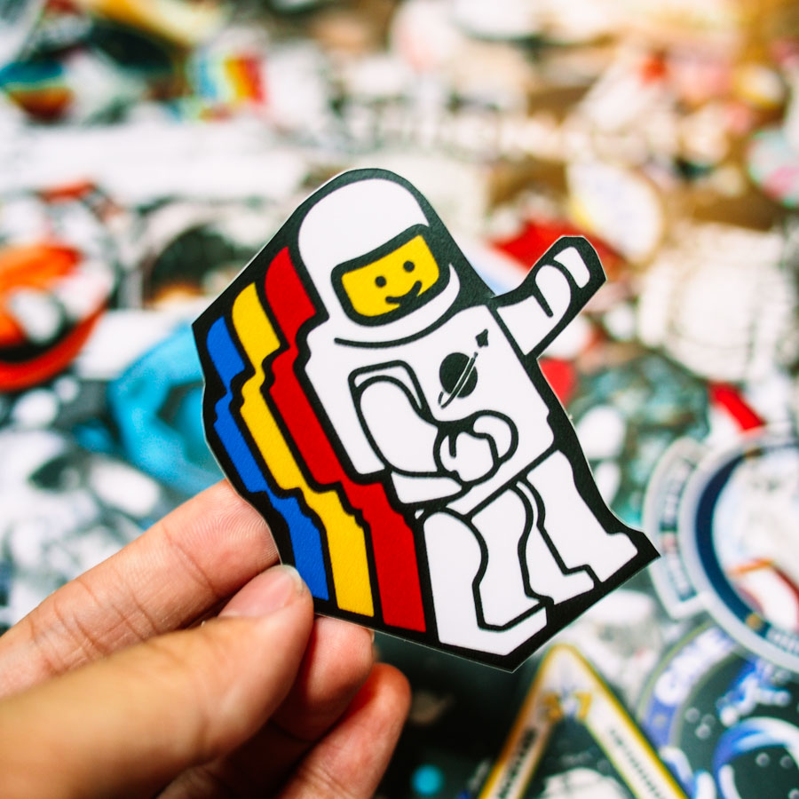 Set 100 sticker hình dán - Astronaut Phi hành gia vũ trụ