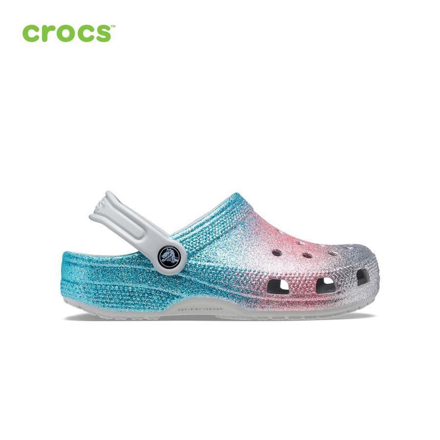 Giày lười trẻ em Crocs FW Classic Clog Kid Glitter Shimmer/Multi - 206993-0ZT
