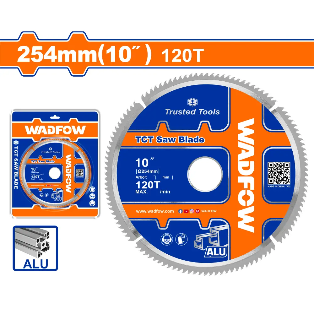 LƯỠI CƯA NHÔM TCT 254MM-120T WADFOW WTC2K04 - HÀNG CHÍNH HÃNG