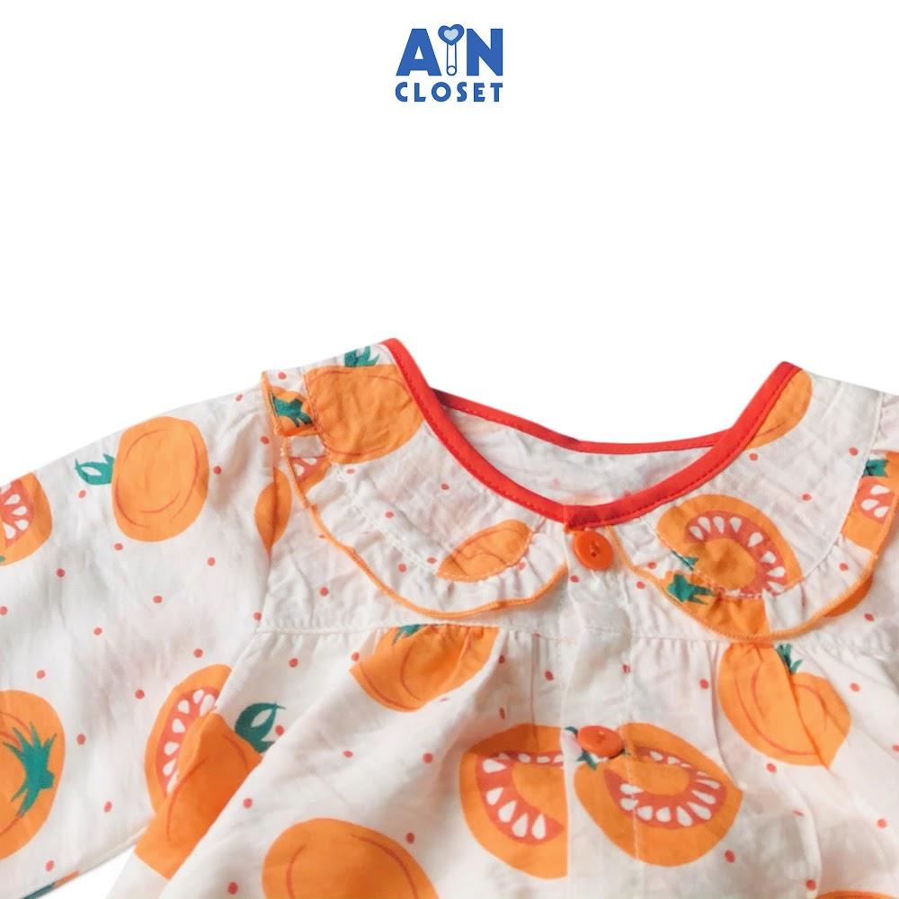 Bộ quần áo dài bé gái họa tiết Cà chua cam - AICDBGVNJ4RT - AIN Closet