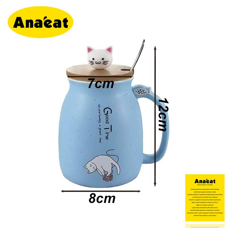 Cốc Uống Nước In Hình Mèo Dễ Thương ANAEAT