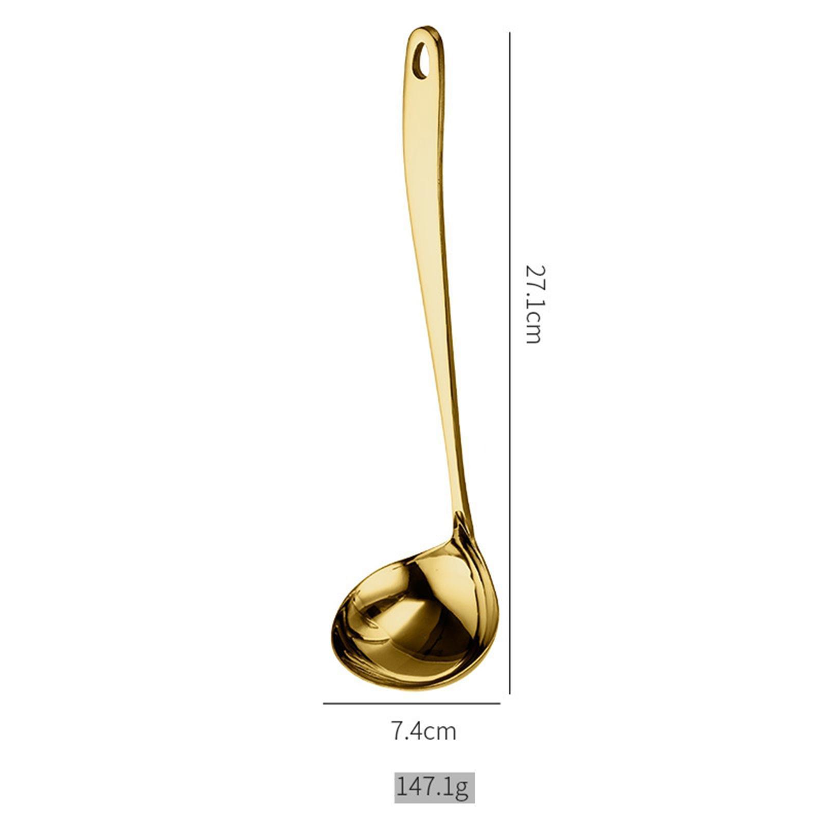 Cooking Ladle 10.6'' Stainless Steel Serving Spoon for Picnic camping